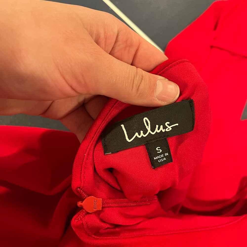 Lulu's Vibrant Red Backless Dress - Picture 6 of 6